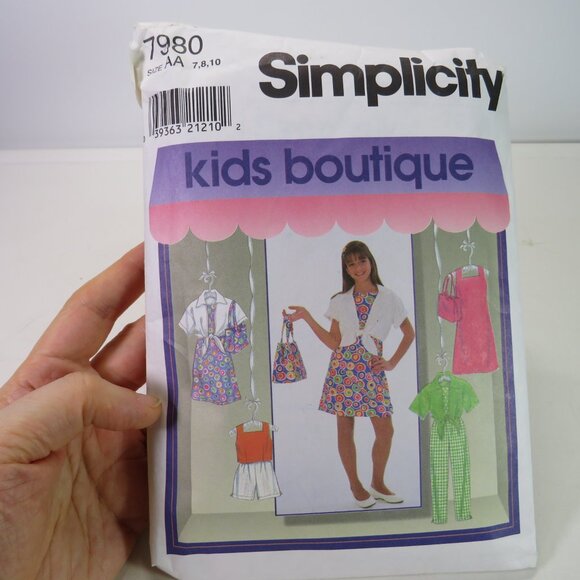 Simplicity 7980 Sewing Pattern size 7-10 Purse, Dress, Jacket, Sleeveless Top - Picture 2 of 10